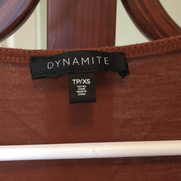 Cropped Brown/orange tank top with knot - Picture 4 of 7